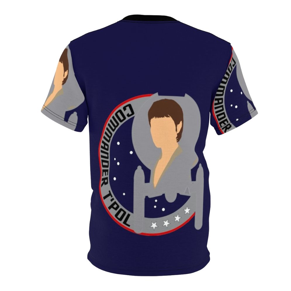 Star Trek Enterprise inspired t-shirt with commander uniform design - Back