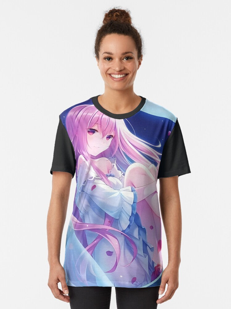 Seirei Gensouki: Spirit Chronicles Anime T-Shirt featuring characters Celia, Rio, Latifa, Aishia, Claire, Miharu, Ayase, Beltrum, and Christina - Women