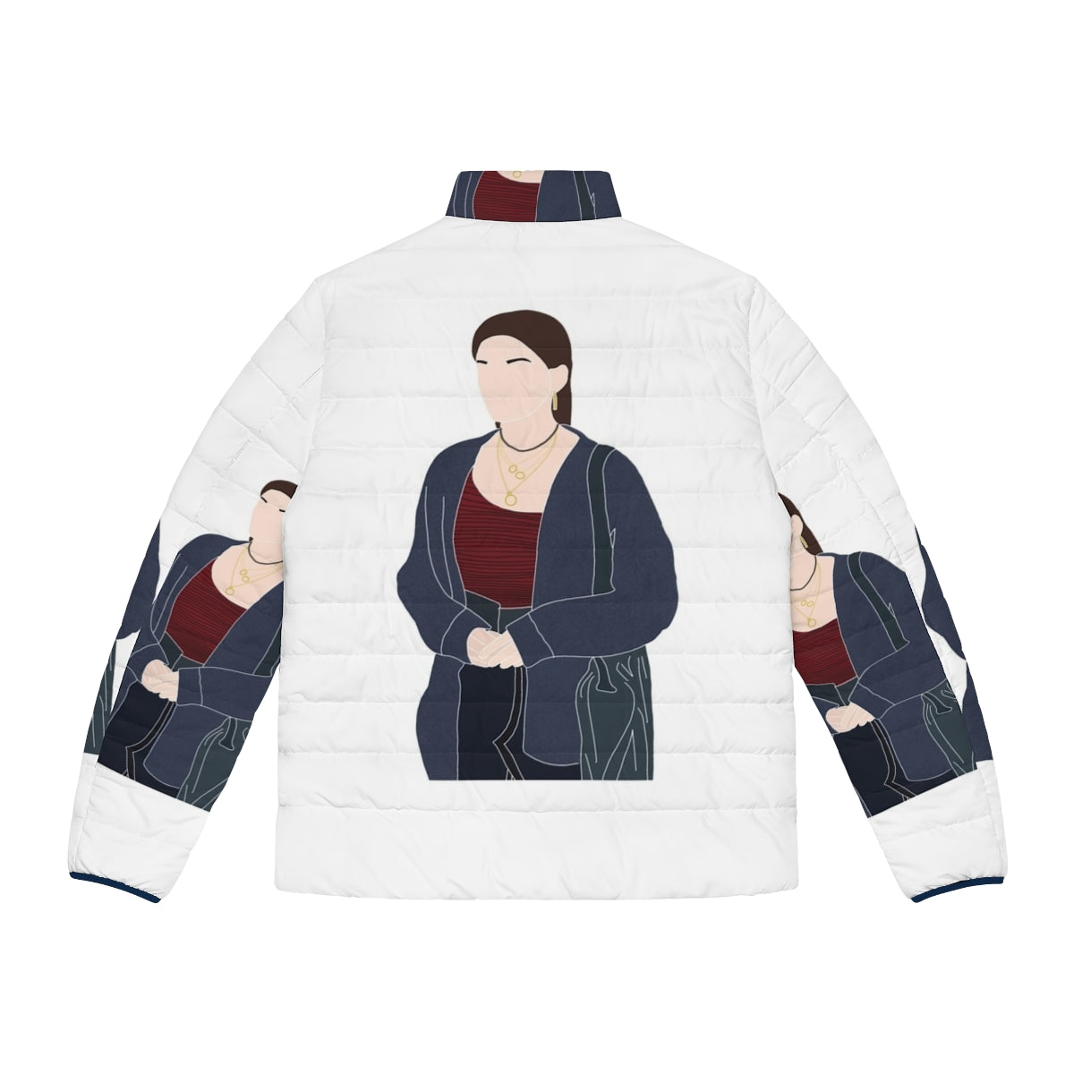 Sex Education Maeve Puffer Jacket featuring Emma Mackey as Maeve Wiley - Back