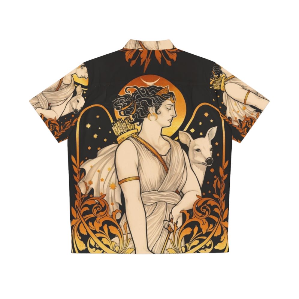 Artemis Hawaiian Shirt featuring a Greek goddess design - Back