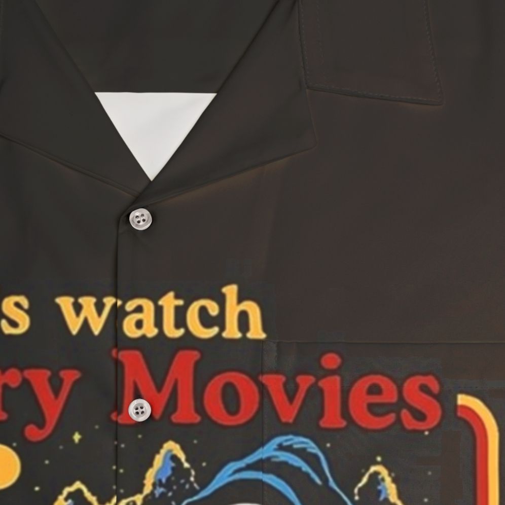 Let's Watch Scary Movies - Scream Horror Hawaiian Shirt - Detail