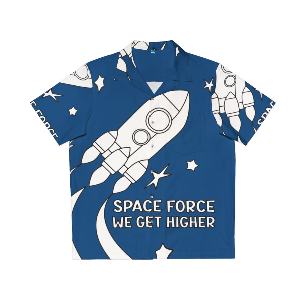 Stranger Things Space Force Hawaiian Shirt with Outer Space and Sci-Fi Design