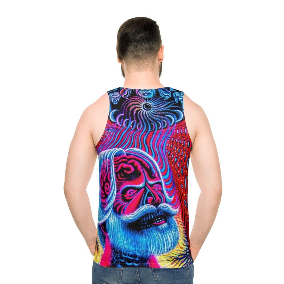 Psychedelic Rock Unisex Tank Top - men back