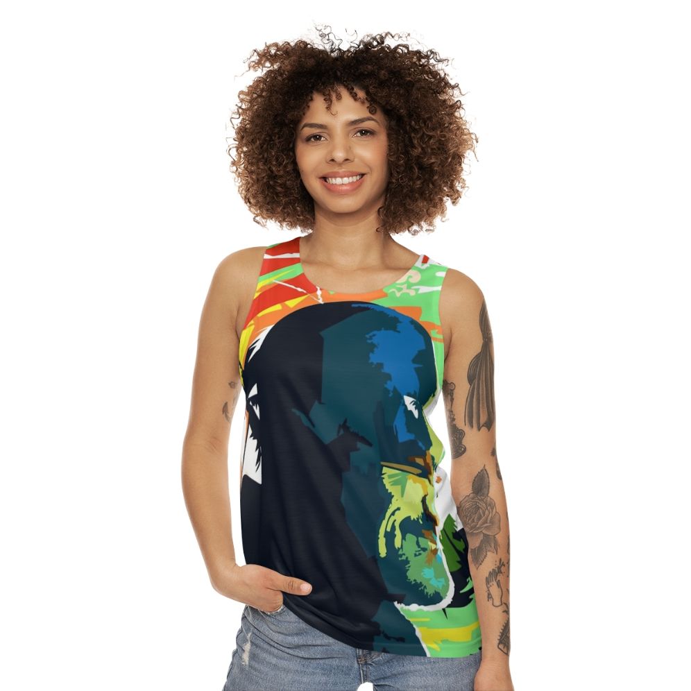 Stranger Things Eleven and Hopper Unisex Summer Tank Top - women