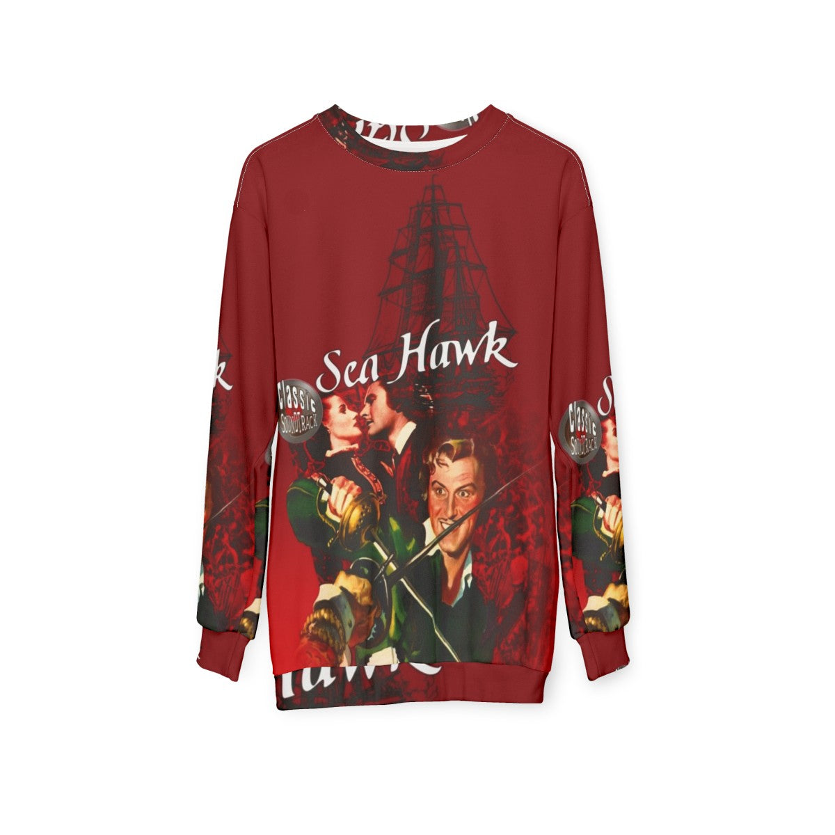 Sea Hawk movie-themed vintage sweatshirt - hanging