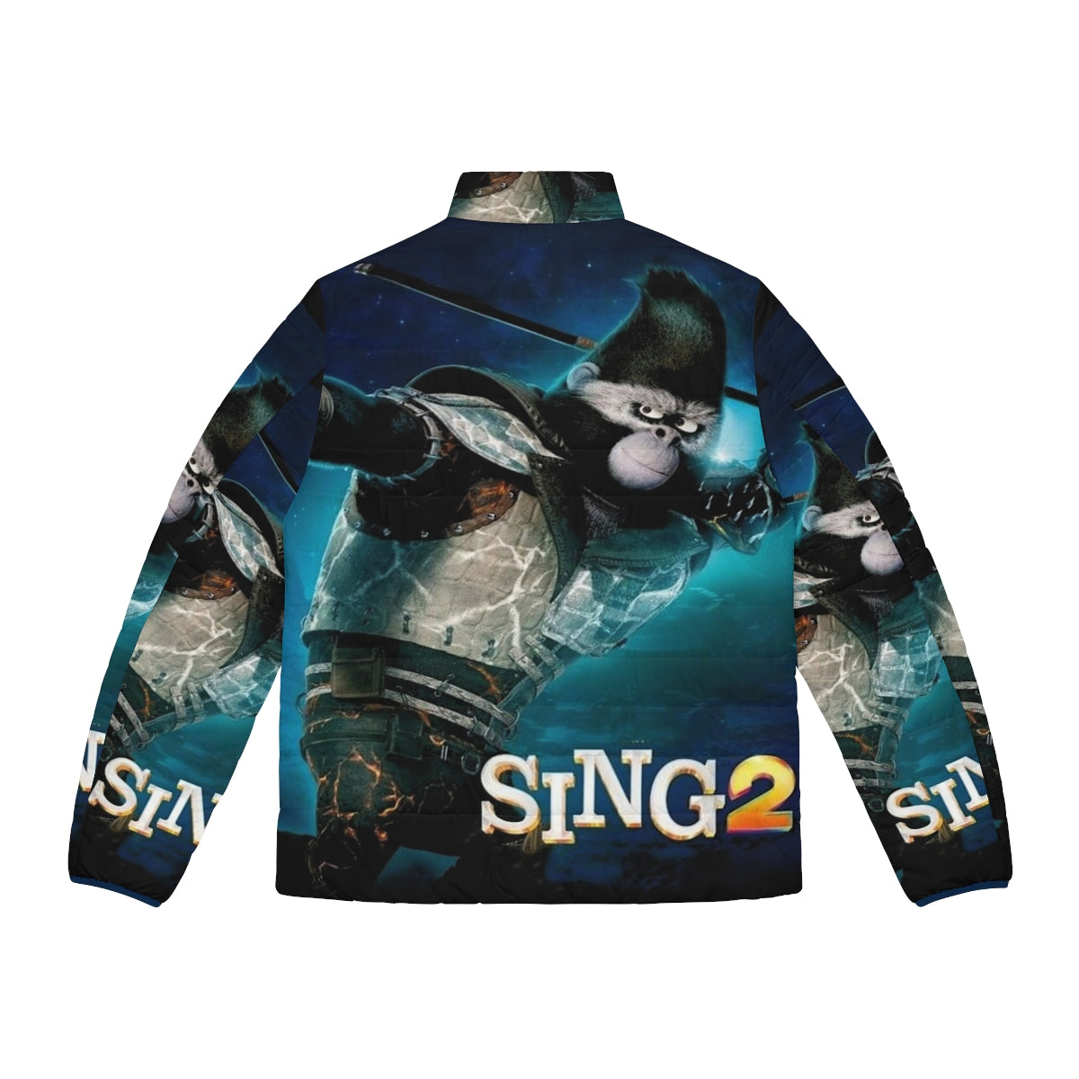 Sing 2 Johnny Puffer Jacket - Animated Musical Comedy Movie-Themed Outerwear - Back