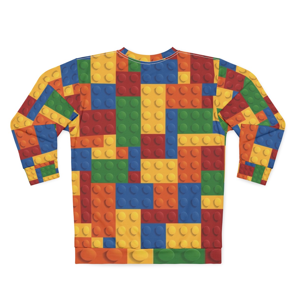 Modeling a block pattern sweatshirt with gaming-inspired design - Back