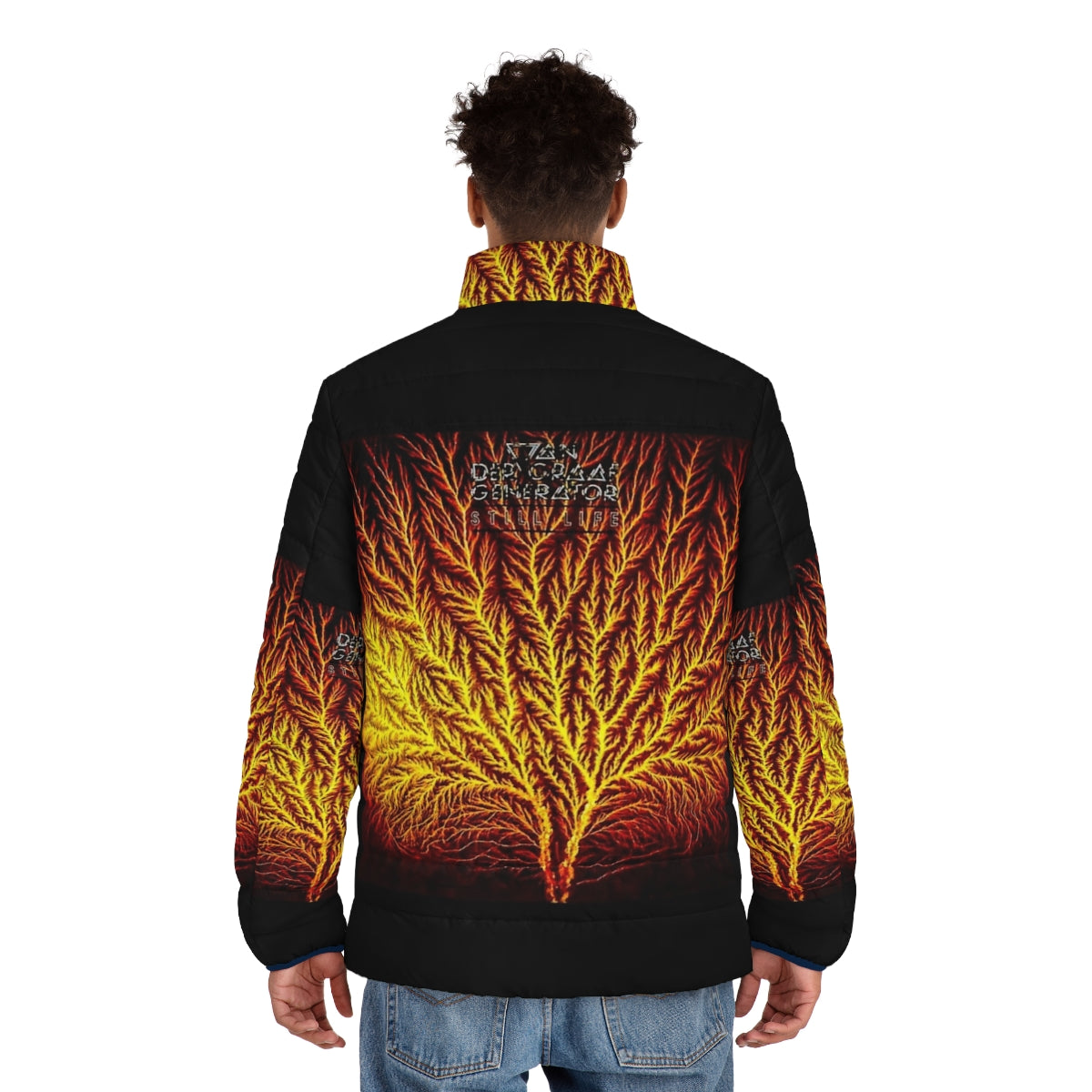 Van Der Graaf Generator 'Still Life' Puffer Jacket featuring progressive rock album artwork - men back