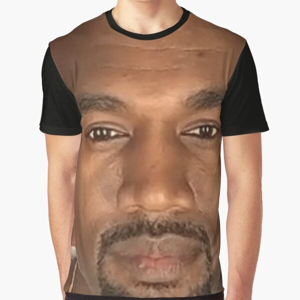 Funny graphic t-shirt featuring Kanye West meme face