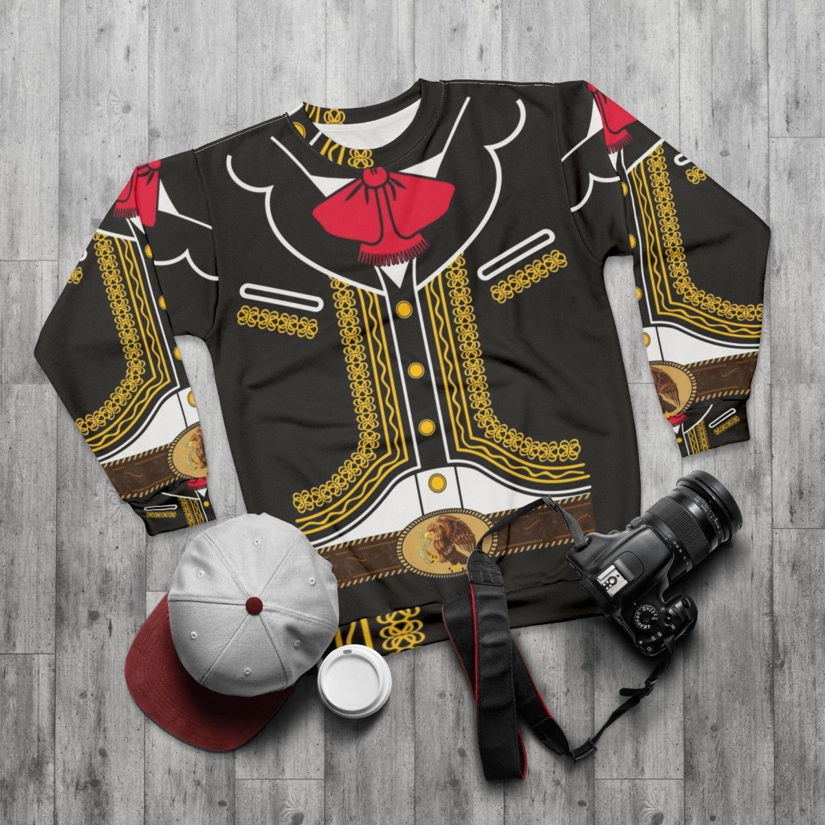 Mariachi-Inspired Costume Sweatshirt - flat lay