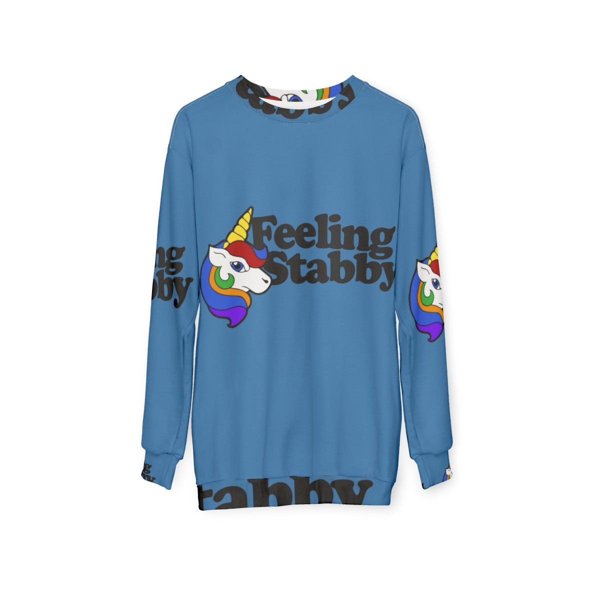 Feeling Stabby Unicorn Sweatshirt - hanging