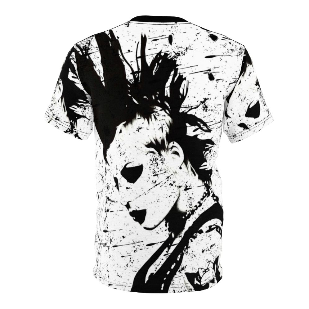 Brody Dalle inspired punk rock t-shirt design featuring sketched portrait, mohawk, and punk style elements - Back