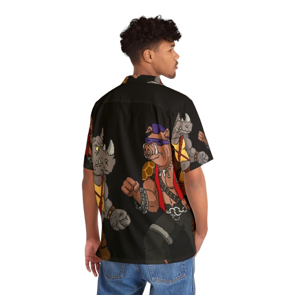 Bebop & Rocksteady TMNT Hawaiian Shirt - People Back