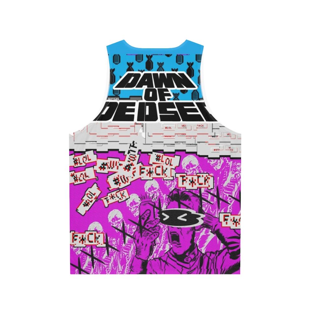 Dawn of Dedsec Unisex Tank Top with Dedsec logo - Back