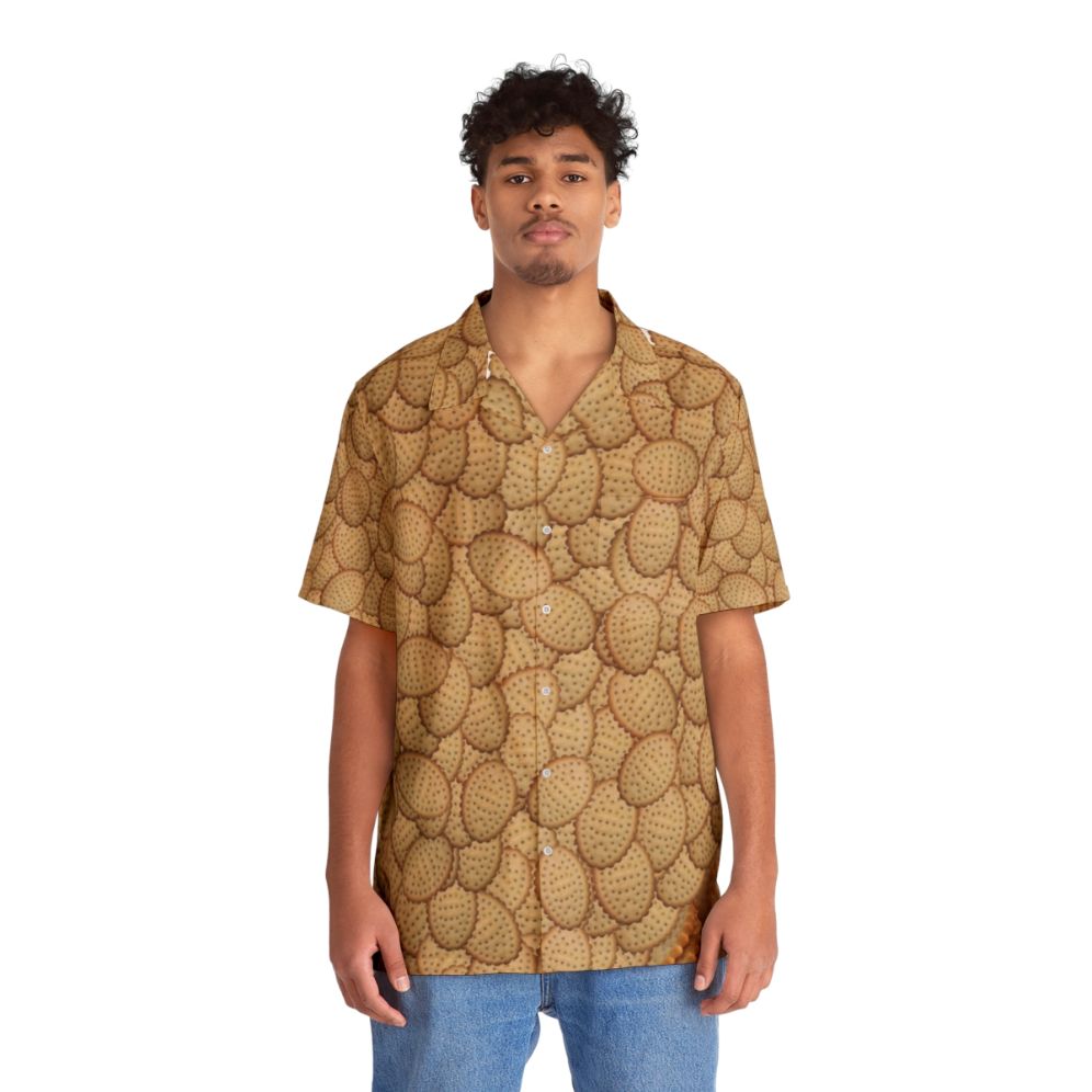 Chicken Crimpy Shapes Hawaiian Shirt - People Front