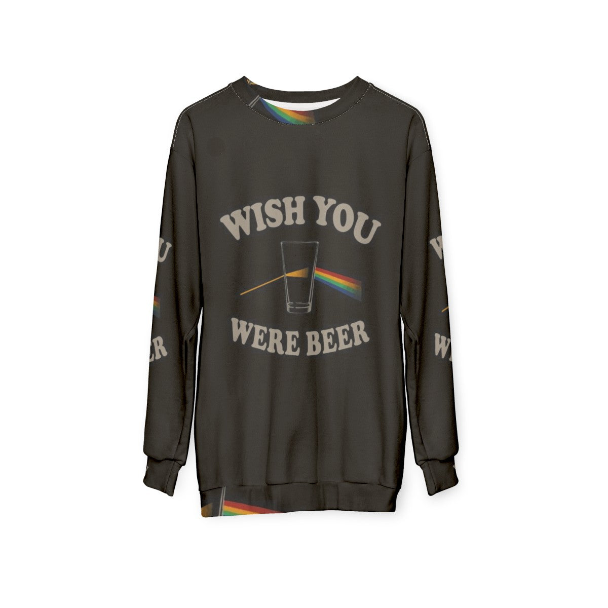 Wish You Were Beer Pink Floyd Inspired Sweatshirt - hanging