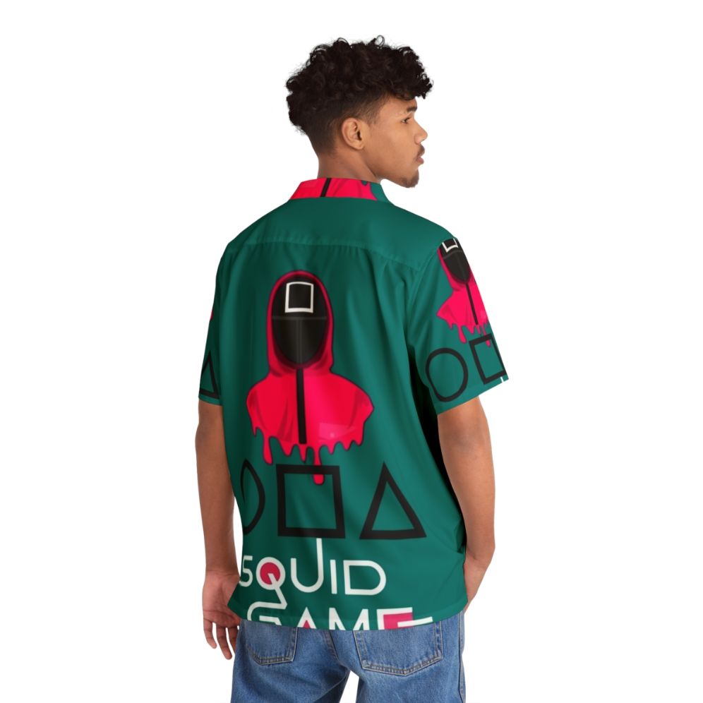 Squid Game Collection 2 Hawaiian Shirt with Tropical Floral Pattern - People Back