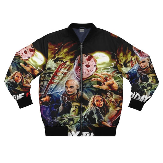 Friday the 13th-inspired bomber jacket featuring Jason Voorhees