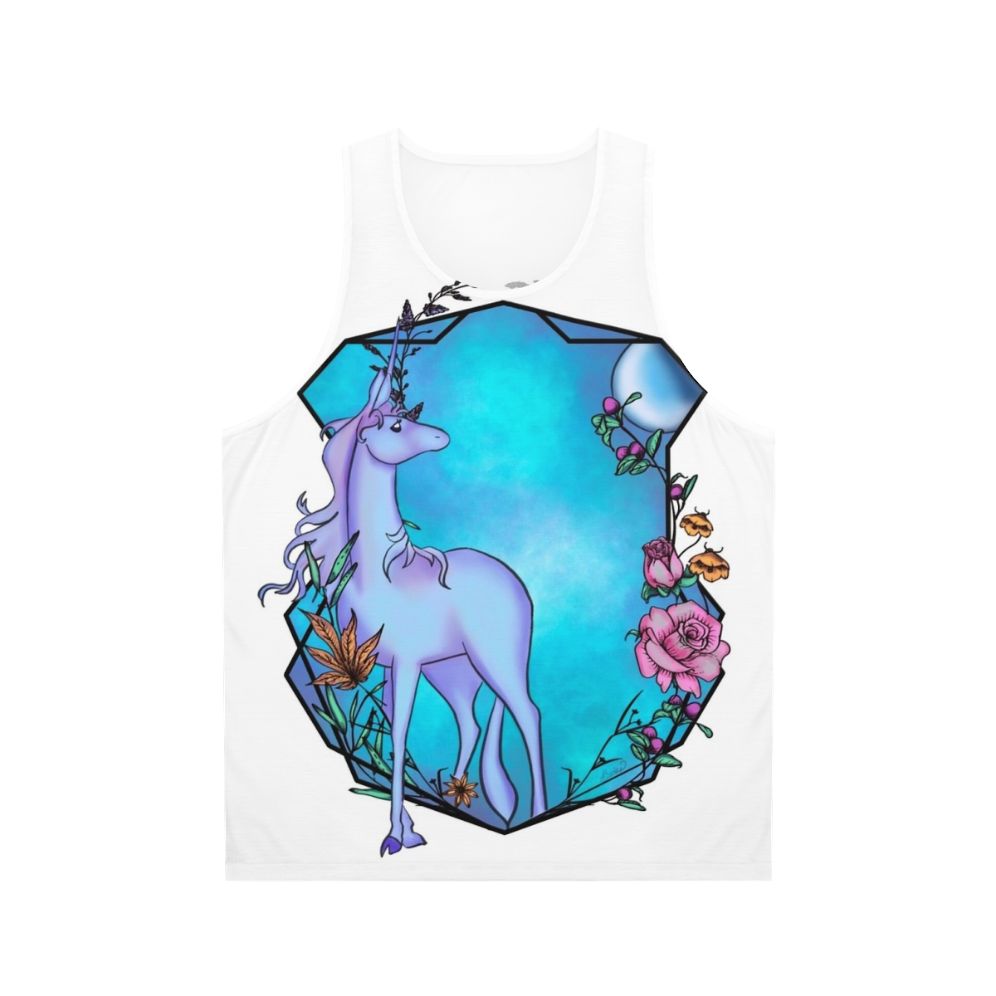 The Last Unicorn Unisex Tank Top with Watercolor Unicorn Design