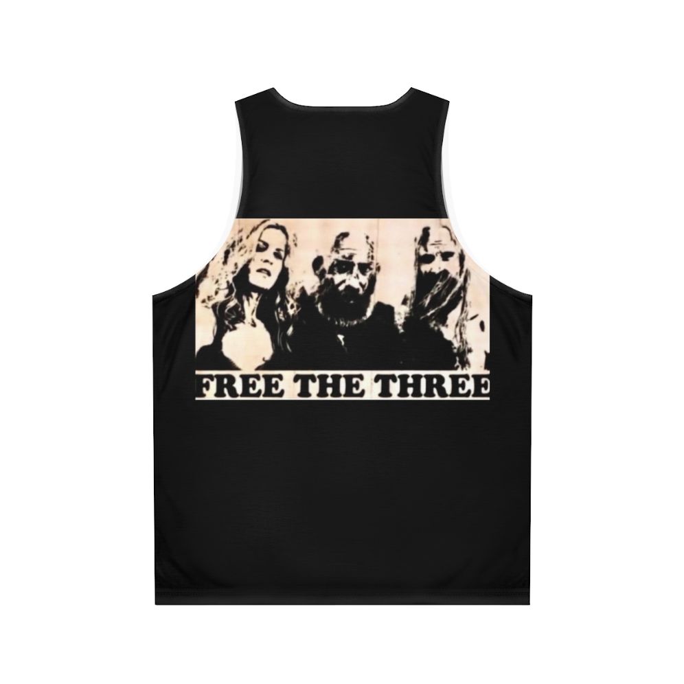 "Free The 3 From Hell" Unisex Tank Top by Rob Zombie - Back