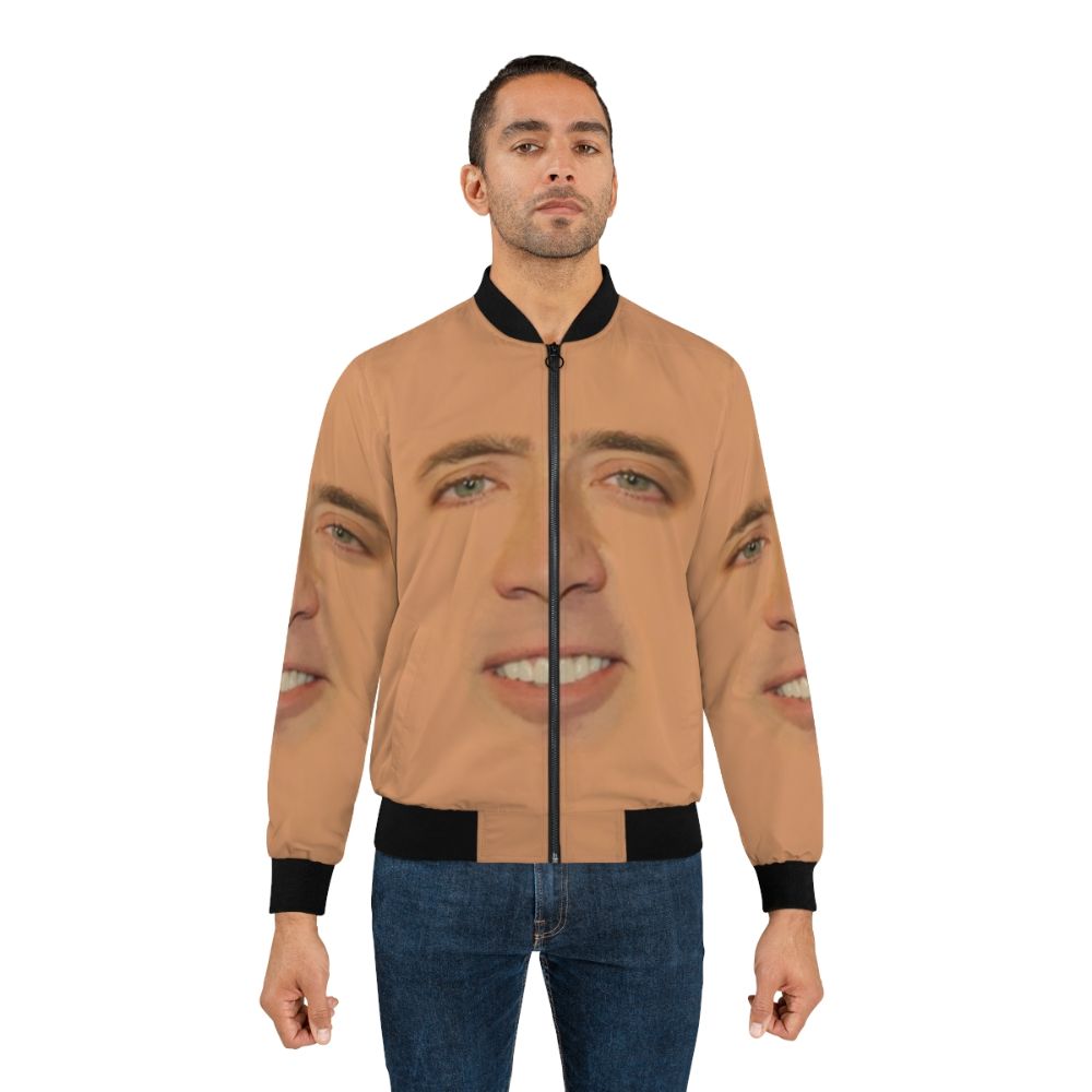 Nicolas Cage Face Off Funny Bomber Jacket - Lifestyle