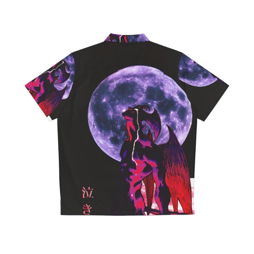 Devilman Crybaby inspired Hawaiian shirt with anime and 90s aesthetic - Back