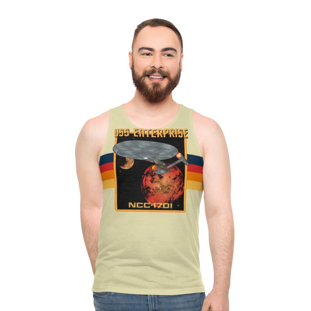 USS Enterprise NCC-1701 Retro Sci-Fi Unisex Tank Top - men