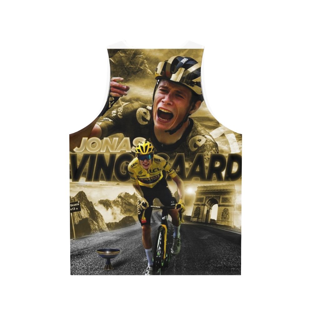 Jonas Vingegaard cycling in the 2022 Tour de France - Back