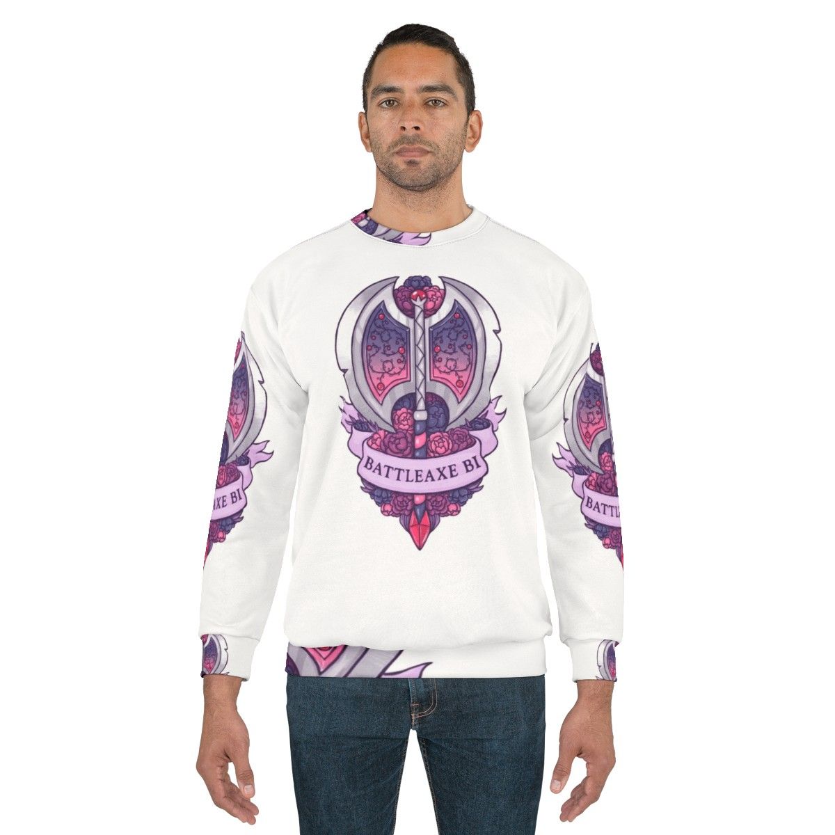 Bisexual Battleaxe Floral Sweatshirt - men