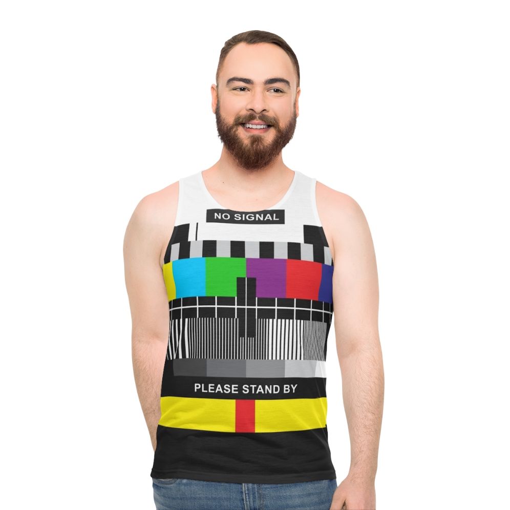 Retro TV No Signal Unisex Tank Top - men