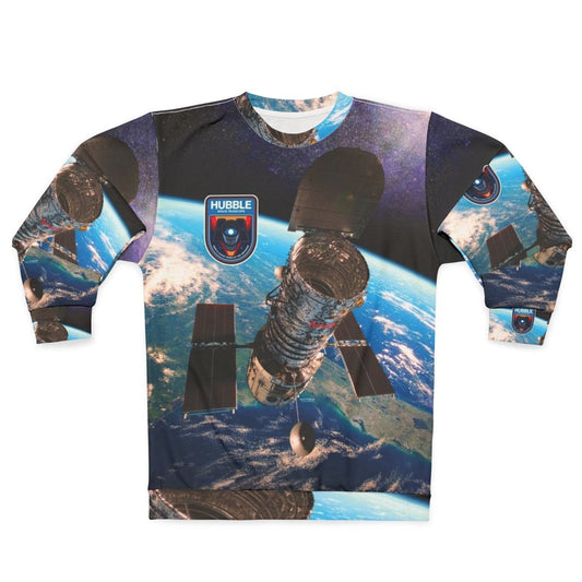 Hubble Space Telescope Sweatshirt with Galaxy Design