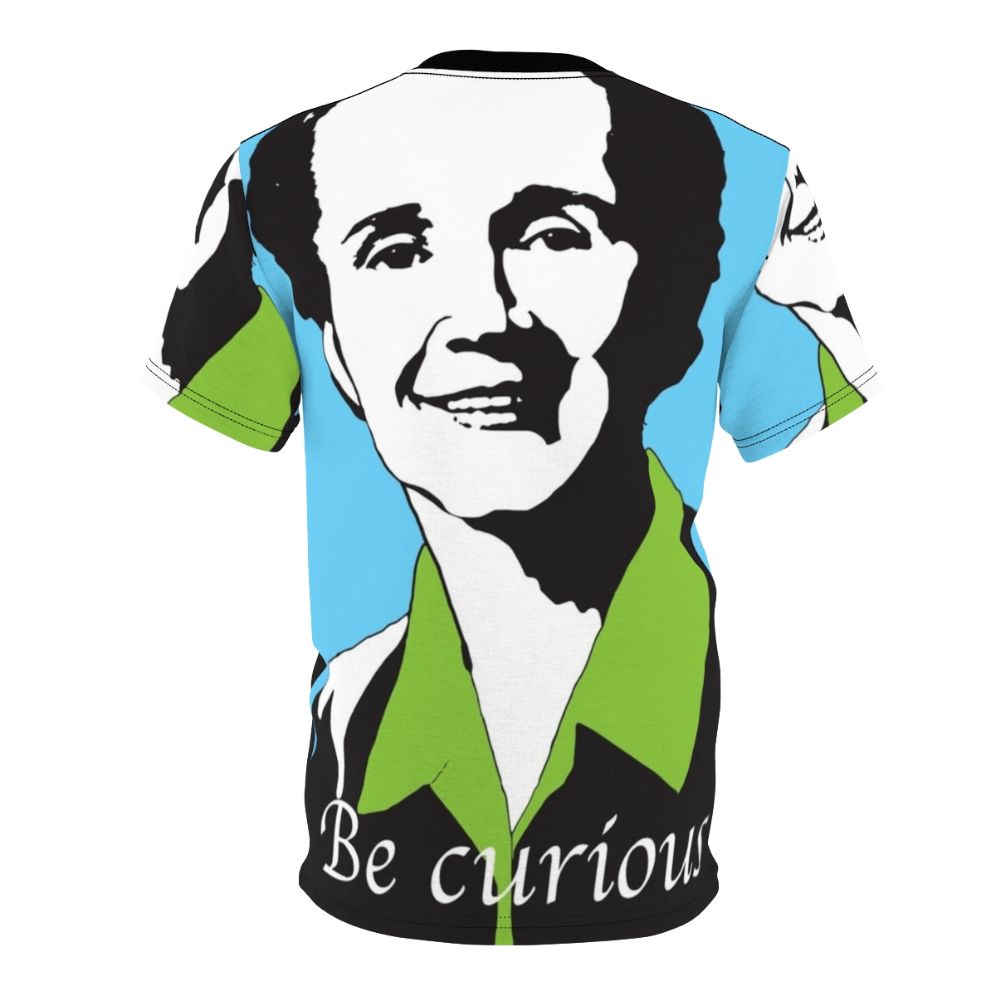 Stylish t-shirt featuring the portrait of influential environmental activist Rachel Carson - Back