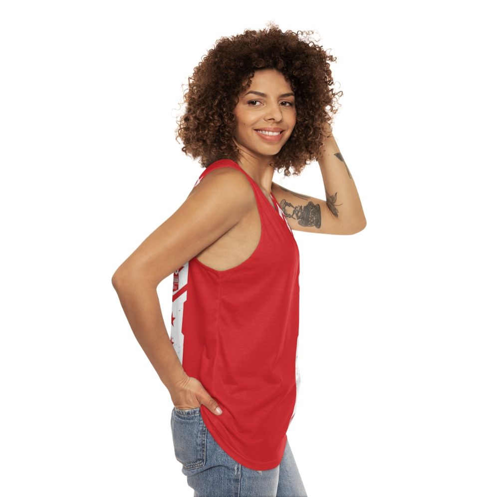 405th Canadian Regiment Unisex Halo Spartan Tank Top - women side