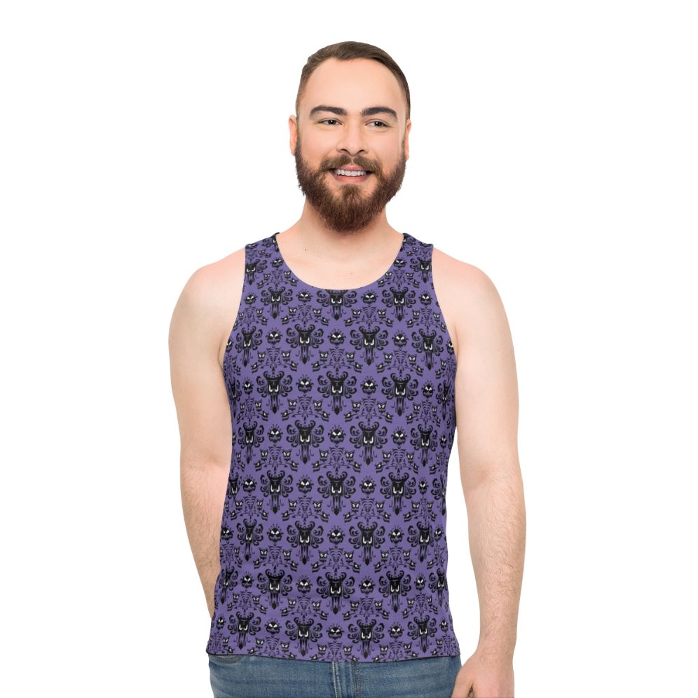 Disney Haunted Mansion Wallpaper Unisex Tank Top - men