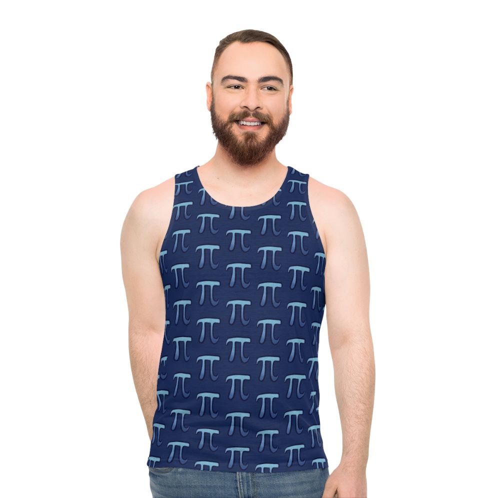 Pi Symbol Unisex Blue Tank Top - men