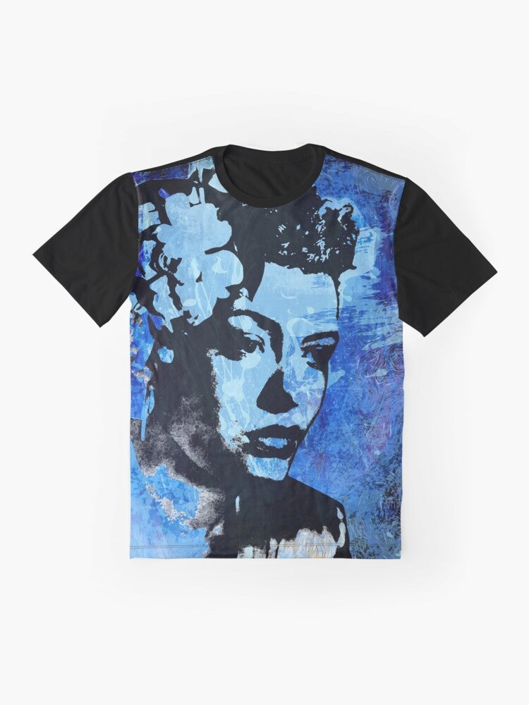 Billie Holiday "Lady Day" graphic t-shirt with vintage jazz singer design - Flat lay