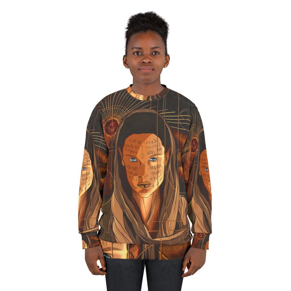 Dune Lady Jessica Sweatshirt with Sandworm and Spice - women