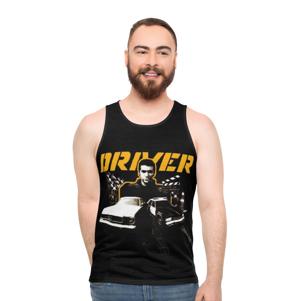 Unisex tank top featuring the 'Driver PSX Menu Enhanced' design - men