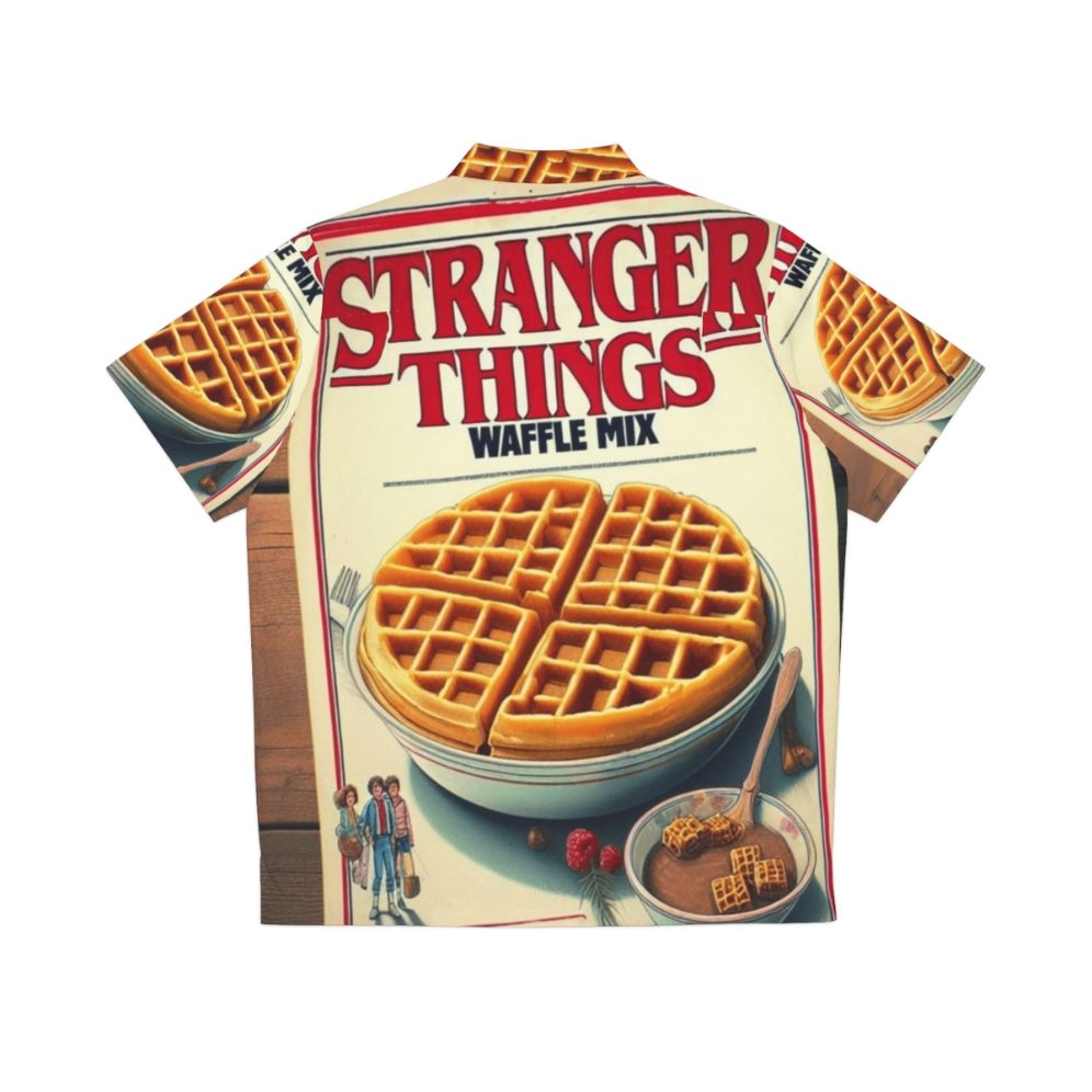 Waffle Mix Hawaiian Shirt, featuring a tropical pattern and a Stranger Things-inspired style - Back