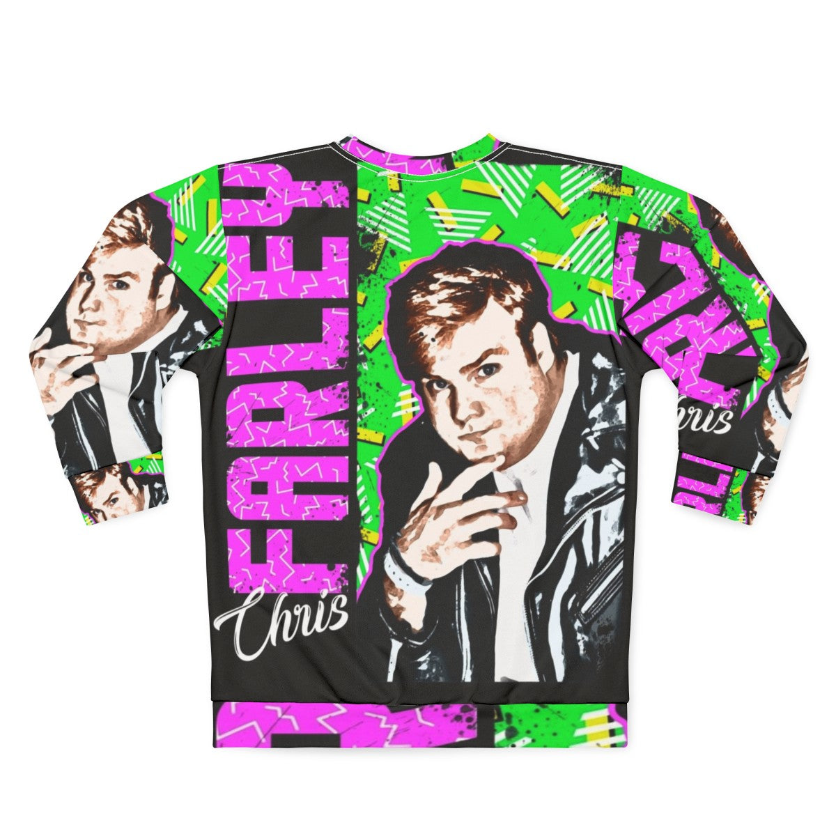 Retro Chris Farley Graphic Sweatshirt - Back