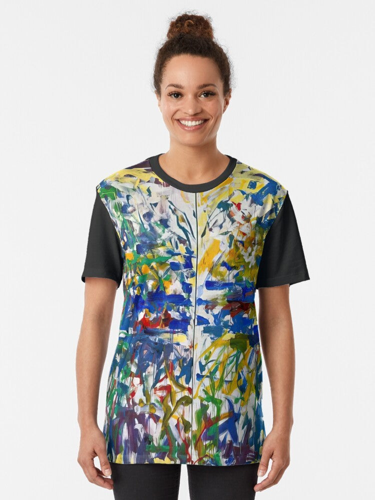 Graphic t-shirt featuring the artwork of renowned artist Joan Mitchell - Women