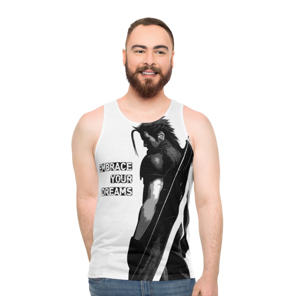 Fantasy inspired unisex tank top with video game characters - men