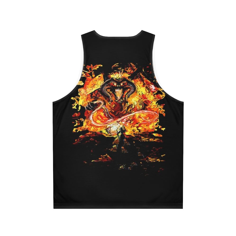 Van Gogh Inspired Lord of the Rings Unisex Tank Top - Back