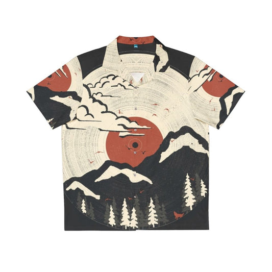 Mtn Lp Hawaiian Shirt with tropical print, nature and mountain design