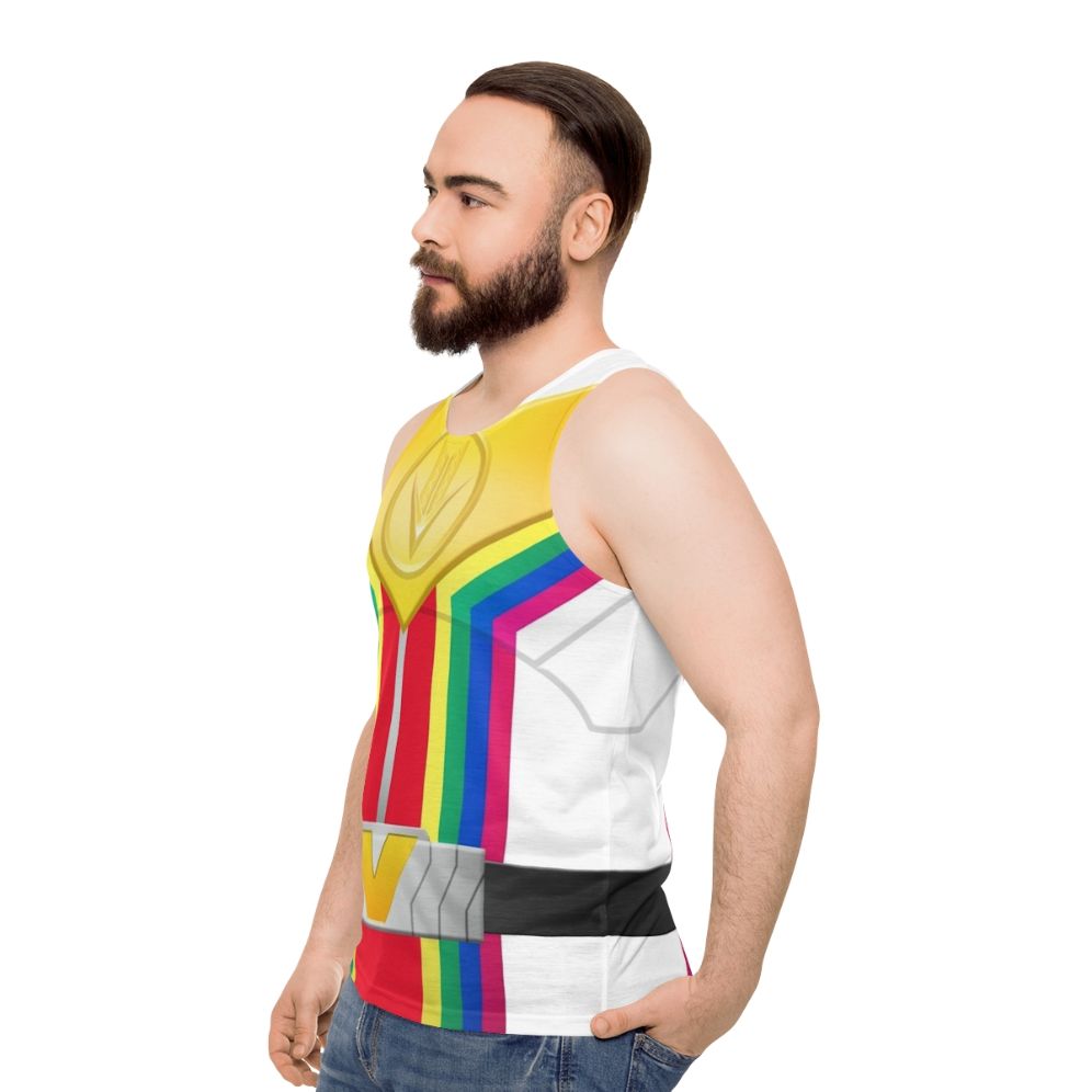 Colorful Unisex Zenkaiser Super Sentai Tank Top - men side