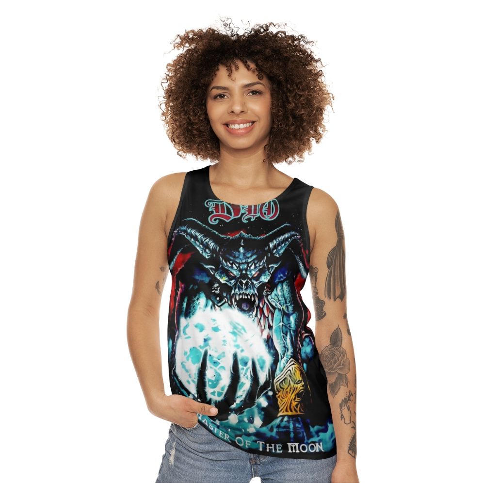 Heavy Metal Tank Top featuring a Master of the Moon design - women