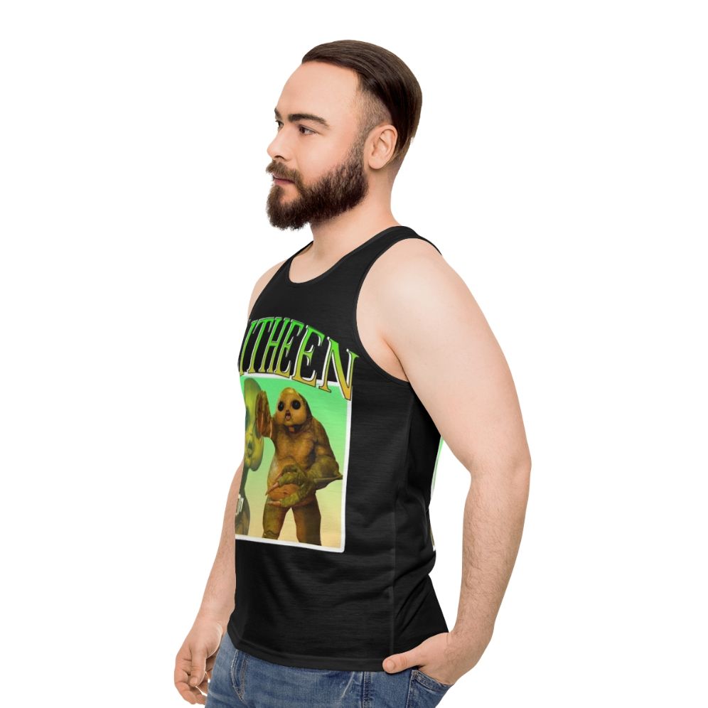 Slitheen Unisex Tank Top - men side