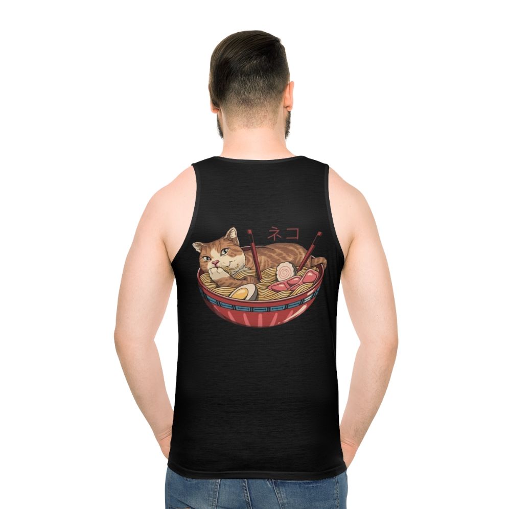 Neko Ramen Bowl Unisex Tank Top - men back