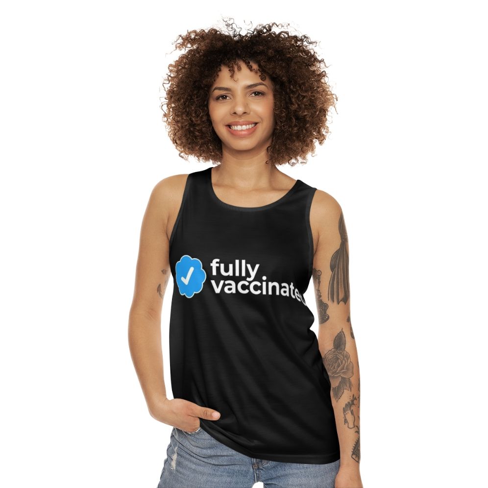 Fully vaccinated unisex tank top - women