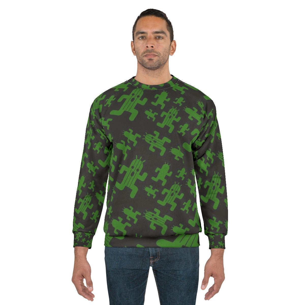 Cactuar print sweatshirt for final fantasy fans - men